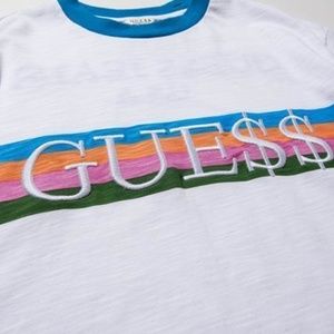 Guess ASAP Rocky Blue Ringer T Shirt